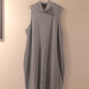 Forever 21 polka dotted long sleeveless dress